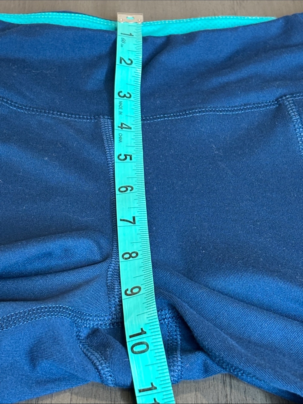🧘 Yoga Athleisure Leggings Small 26" Marika Blue Cropped Pockets Stretch 🧘 - Picture 8 of 11